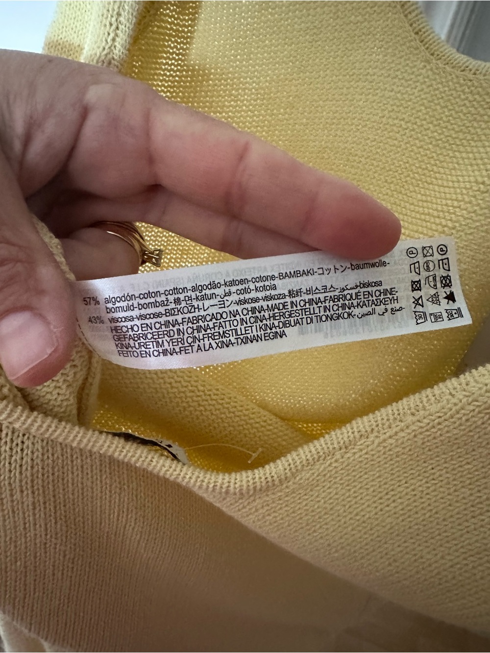 ZARA buttery yellow knit bodysuit size MED - Picture 9 of 9